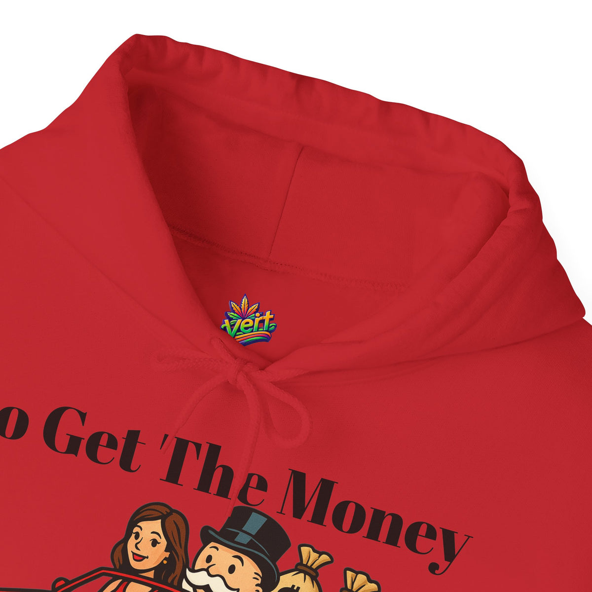 Vert Monoploy Man Vintage Style Unisex Graphic Hoodie