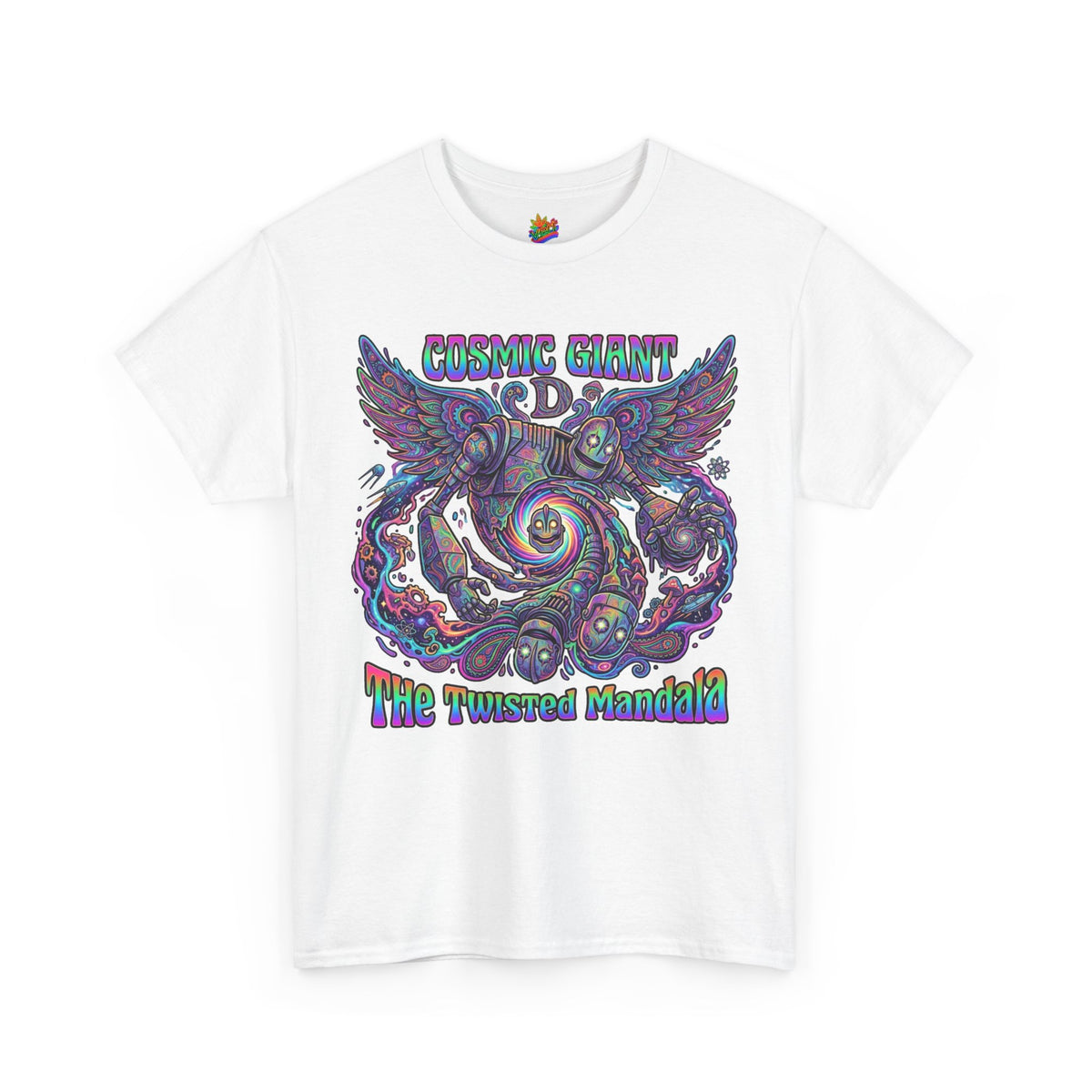 Vert Iron Giant Psychedelic Vintage Style Unisex Cotton Graphic T-Shirt