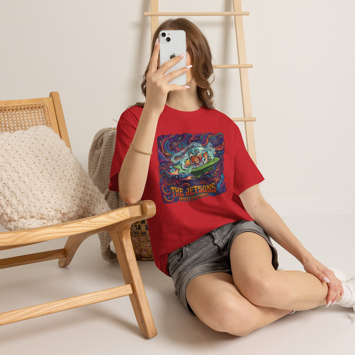 Vert Jetsons Smoker Vintage Style Unisex Cotton Graphic T-Shirt