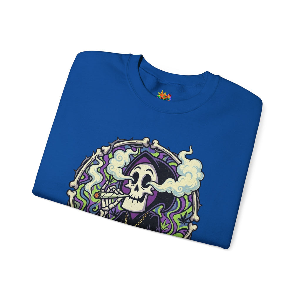 Vert Grim Smoker Vintage Style Unisex Graphic Crewneck Sweatshirt