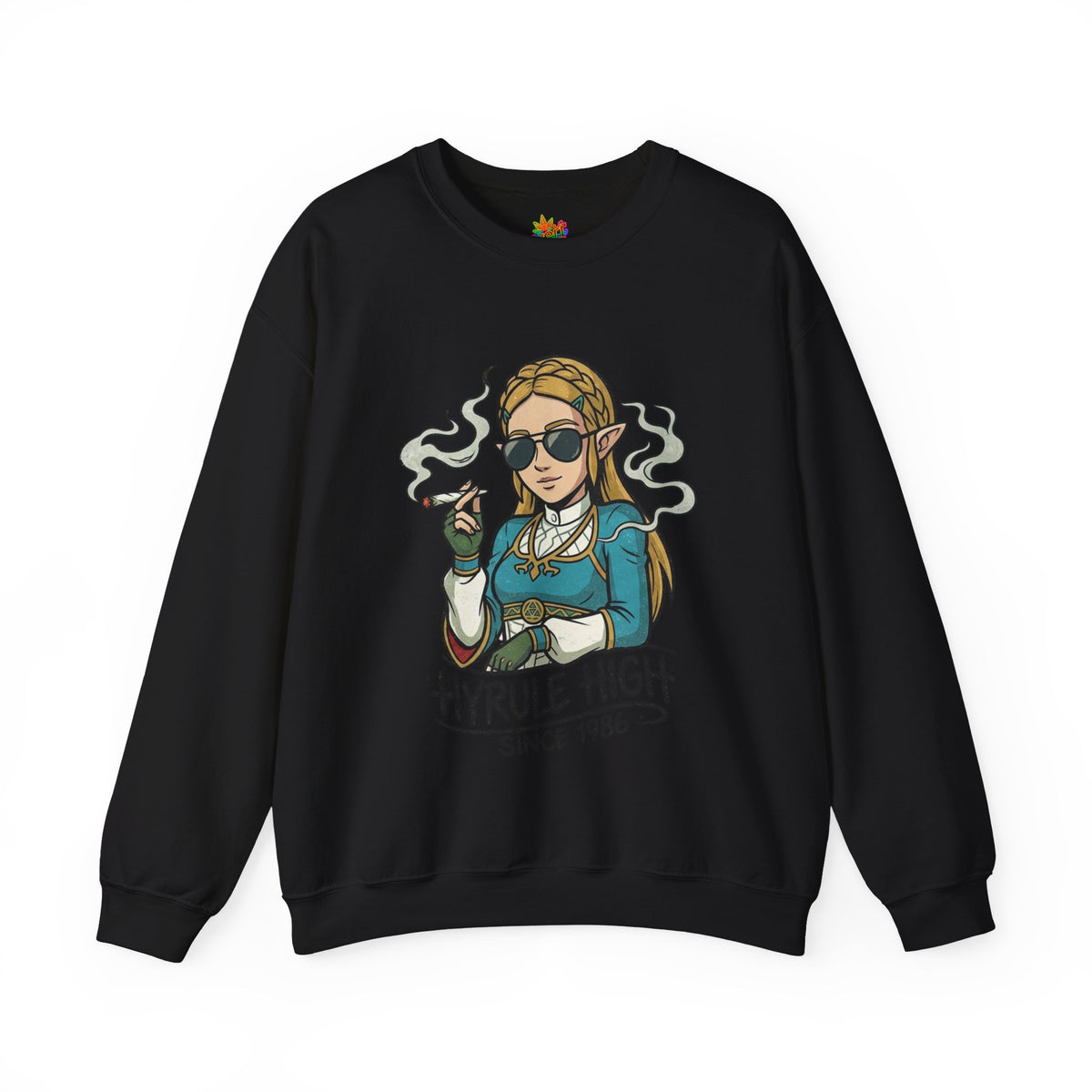 Vert Helda Vintage Style Unisex Graphic Crewneck Sweatshirt
