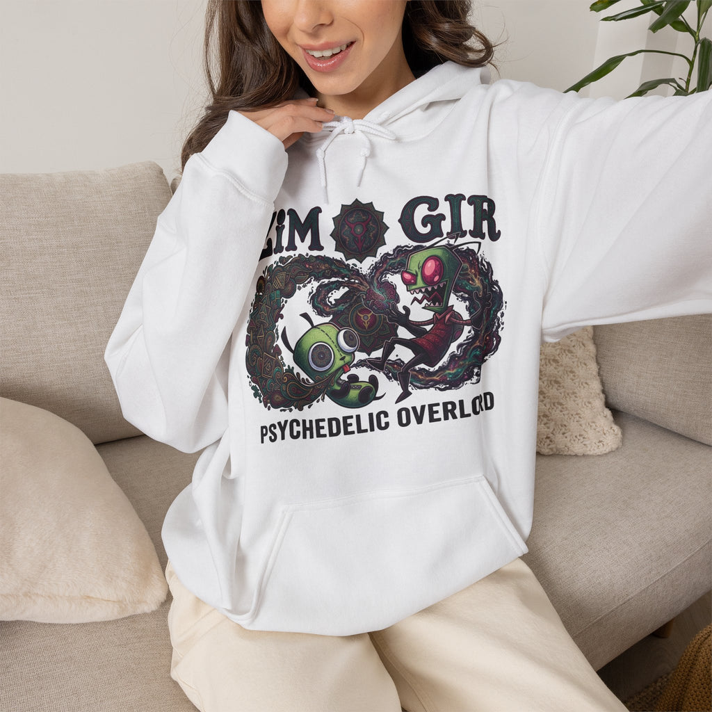 Vert Invader Zim Psychedelic Vintage Style Unisex Graphic Crewneck Sweatshirt