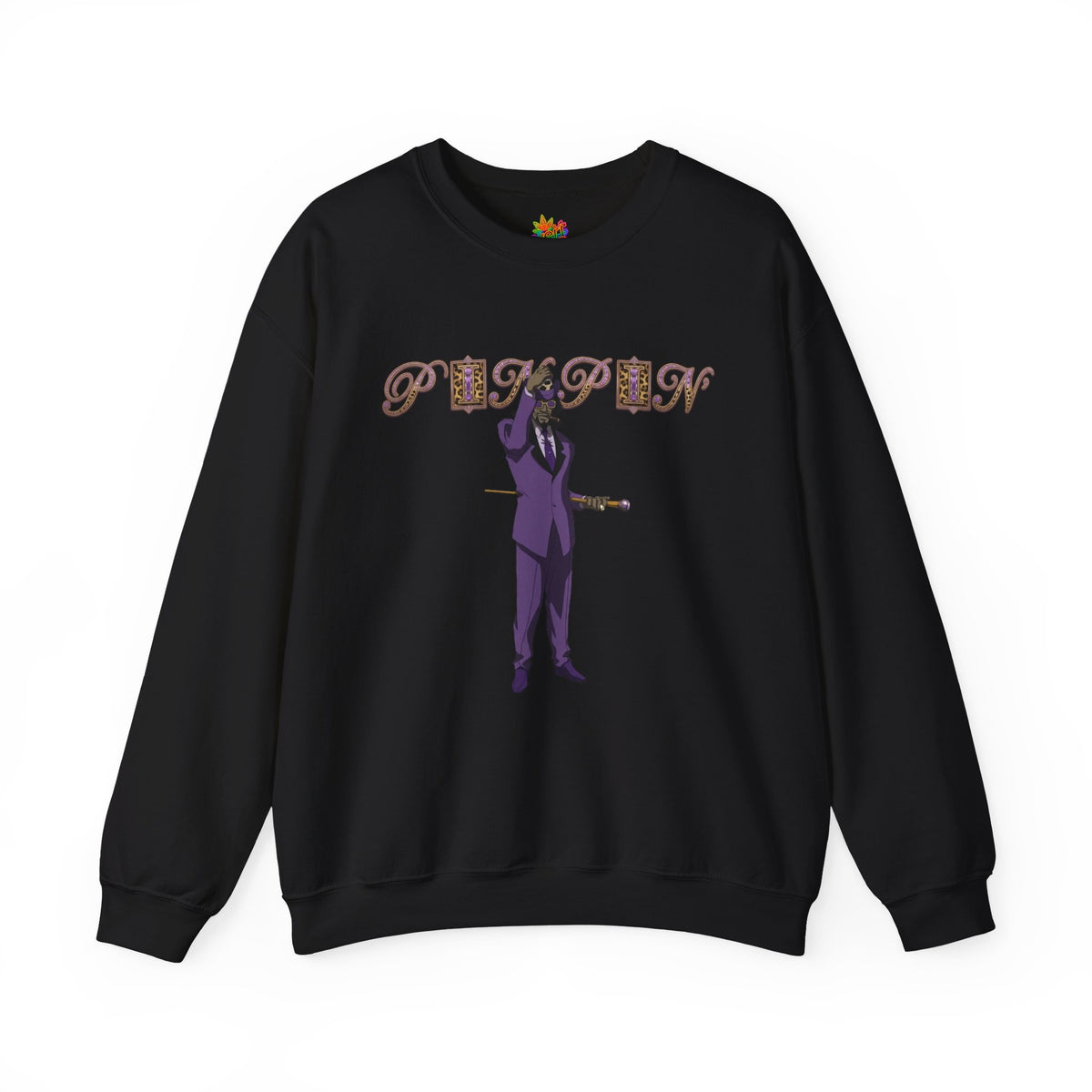 Vert Pimp Named Slickback Vintage Style Unisex Graphic Crewneck Sweatshirt