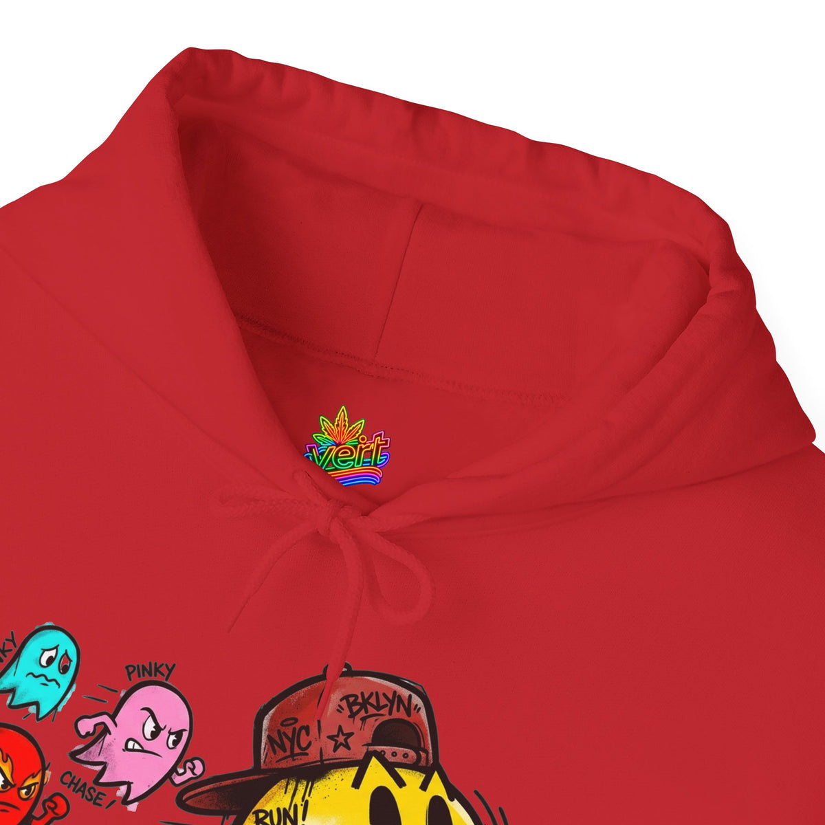 Vert NY Pac-Man Vintage Style Unisex Graphic Hoodie