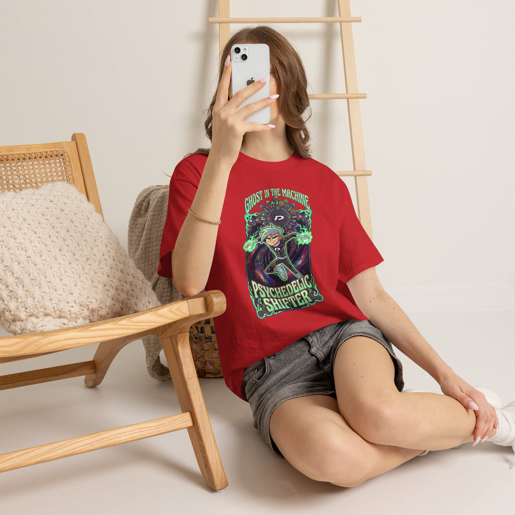 Vert Danny Phantom Psychedelic Vintage Style Unisex Cotton Graphic T-Shirt