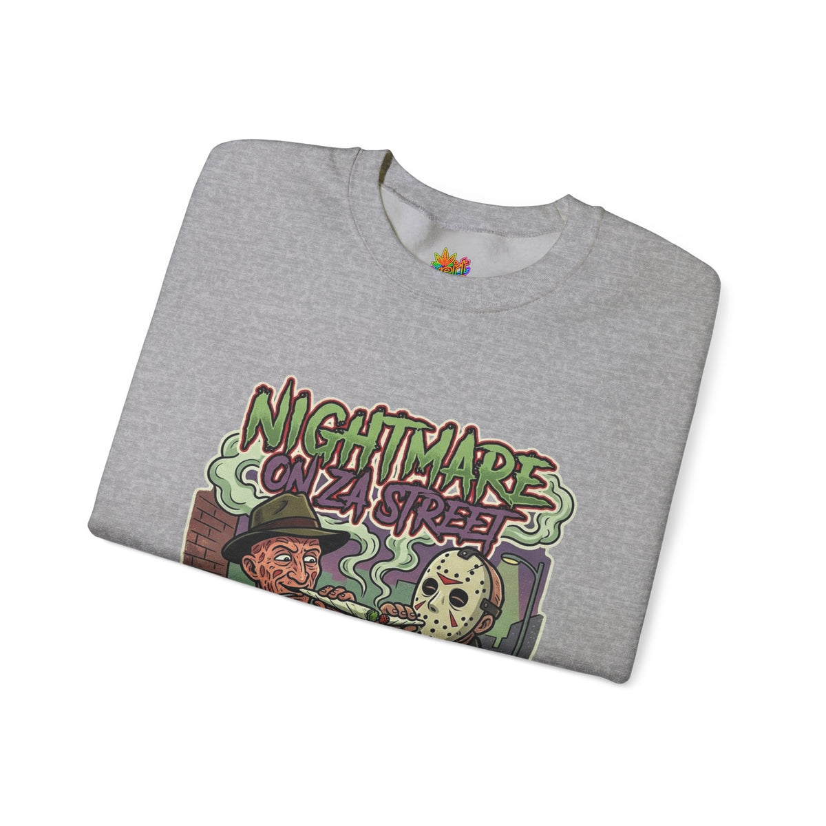 Vert Freddy & Jason Smoker Vintage Style Unisex Crewneck Sweatshirt