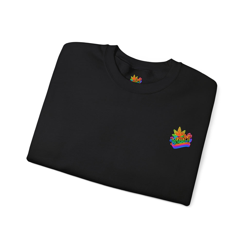 Vert Crested Neon Logo Vintage Style Unisex Graphic Crewneck Sweatshirt