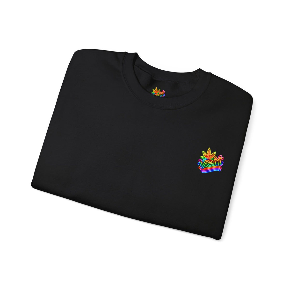 Vert Crested Neon Logo Vintage Style Unisex Graphic Crewneck Sweatshirt