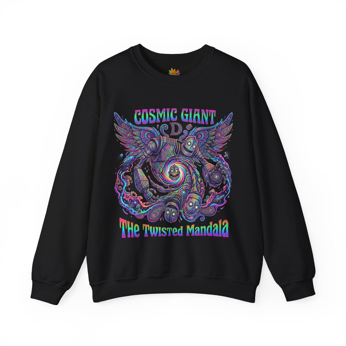 Vert Iron Giant Psychedelic Vintage Style Unisex Graphic Crewneck Sweatshirt