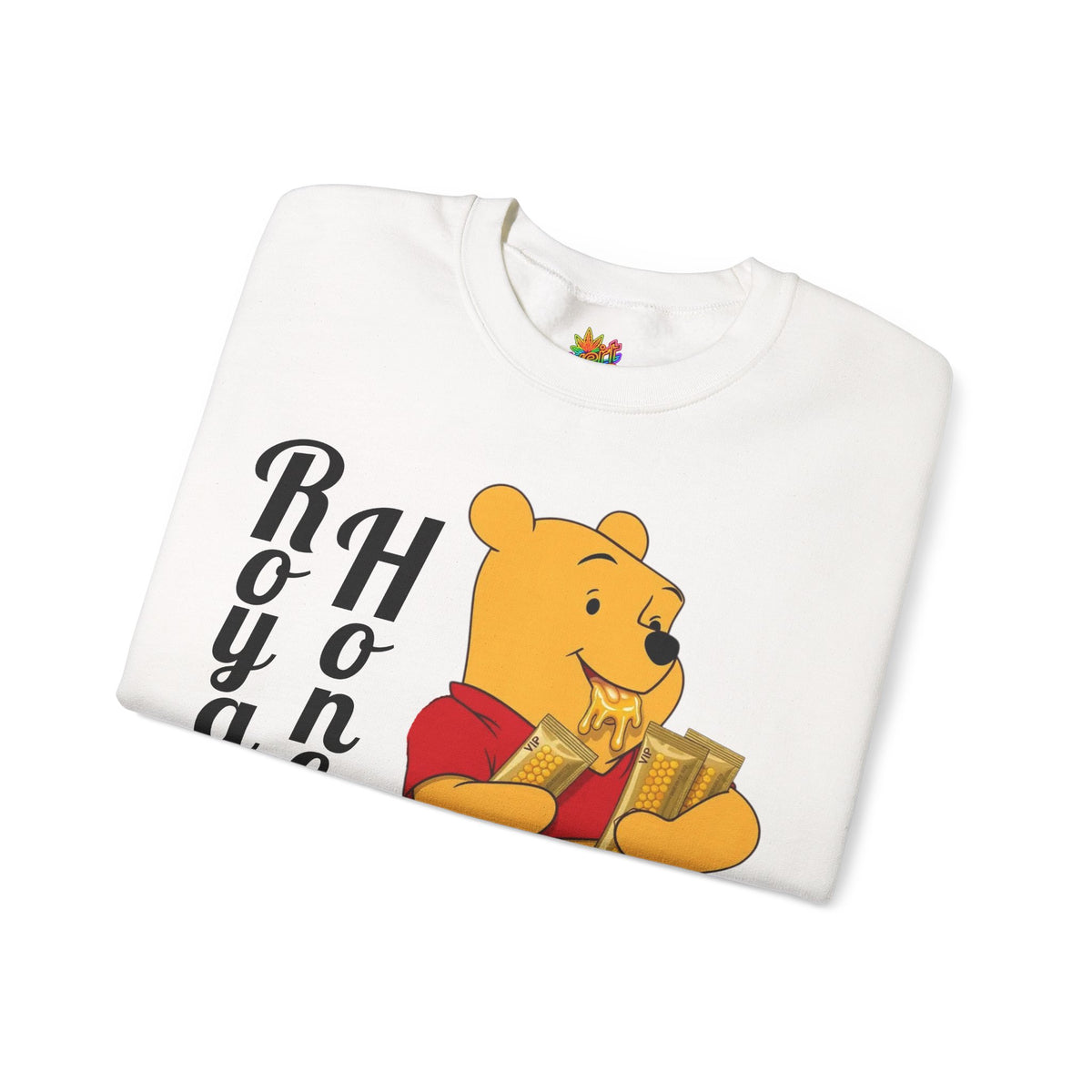 Vert Winnie The Pooh "Royal Honey" Vintage Style Unisex Graphic Crewneck Sweatshirt