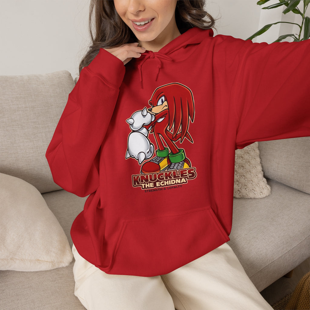 Vert Knuckles The Echidna Vintage Style Unisex Graphic Hoodie