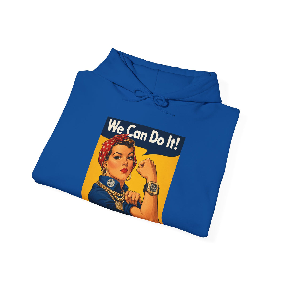Vert "We Can Do It" Vintage Style Unisex Graphic Hoodie