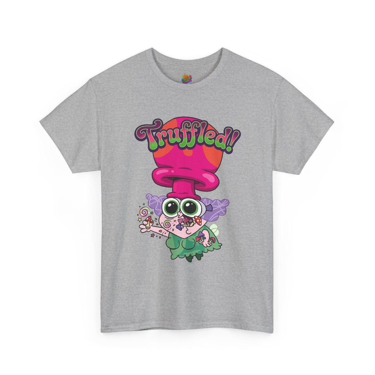 Vert Truffles Psychedelic Vintage Style Unisex Cotton Graphic T-Shirt