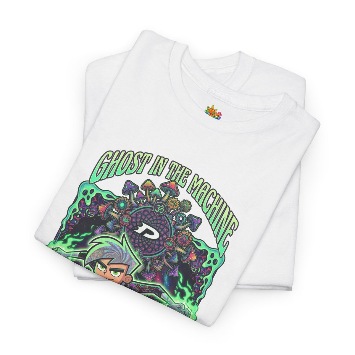 Vert Danny Phantom Psychedelic Vintage Style Unisex Cotton Graphic T-Shirt