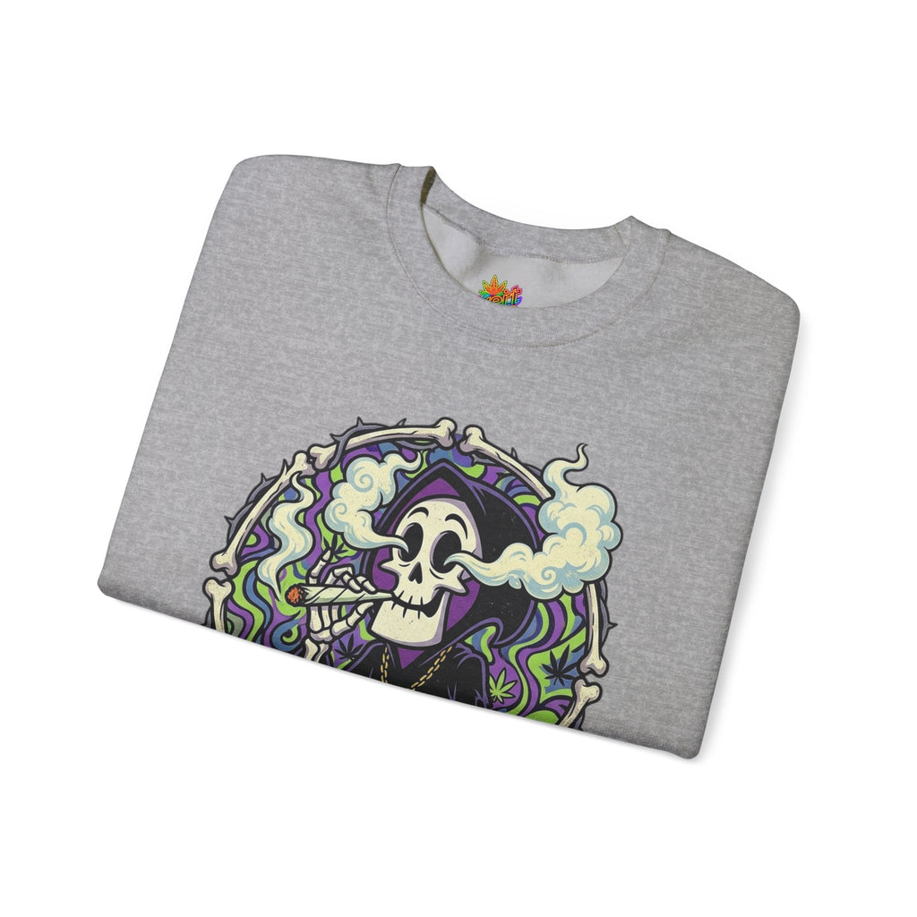 Vert Grim Smoker Vintage Style Unisex Graphic Crewneck Sweatshirt