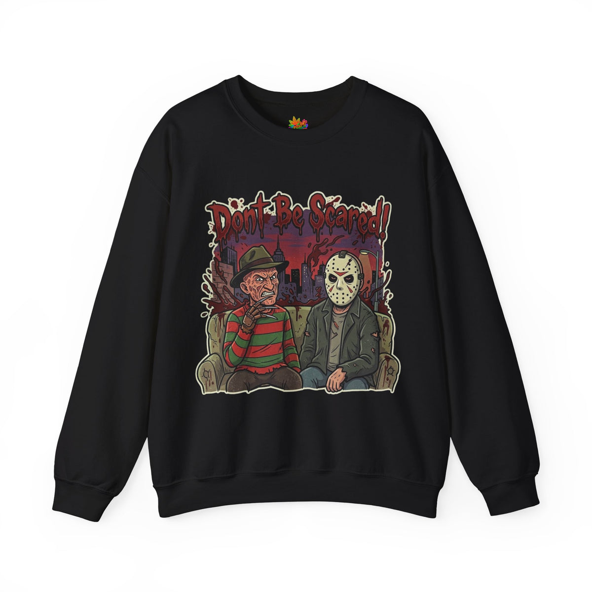 Vert Freddy & Jason Vintage Style Unisex Graphic Crewneck Sweatshirt