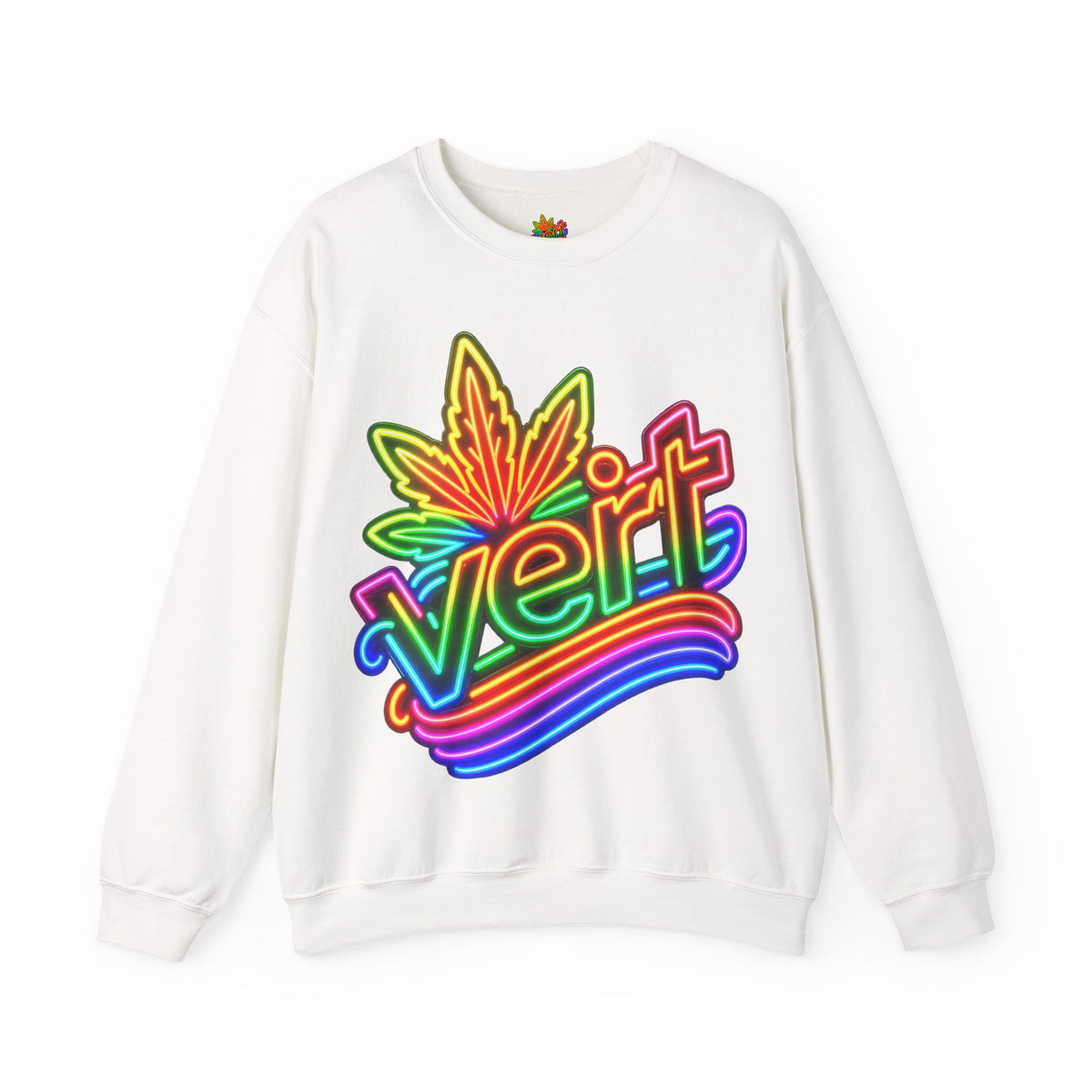 Vert Neon Logo Vintage Style Unisex Graphic Crewneck Sweatshirt