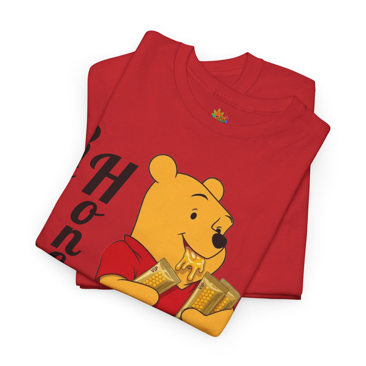 Vert Winnie The Pooh "Royal Honey" Vintage Style Unisex Cotton Graphic T-Shirt