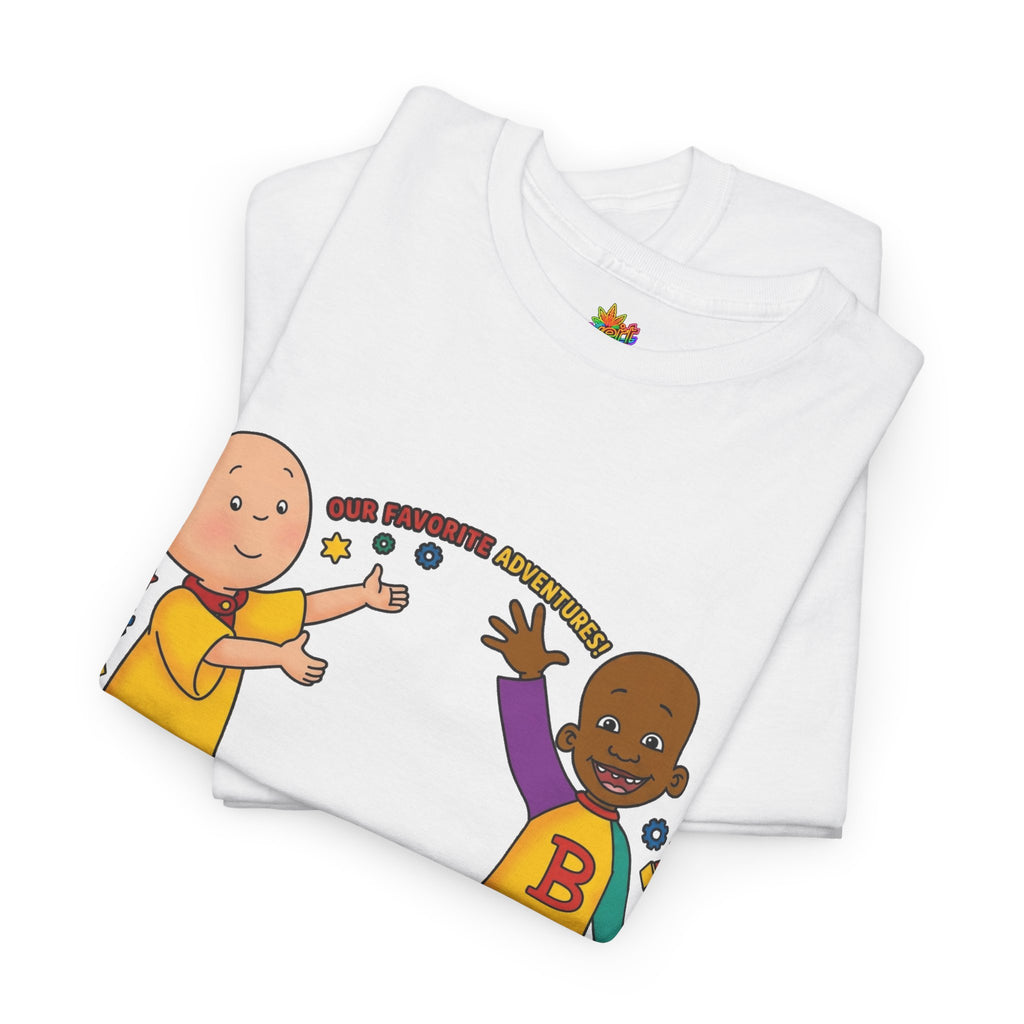Vert Little Bill & Caillou Vintage Style Unisex Cotton Graphic T-Shirt