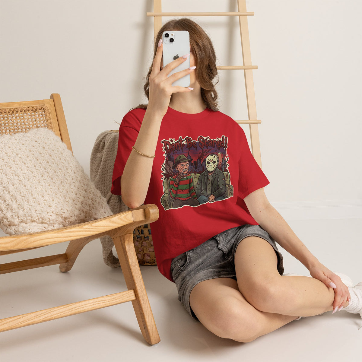 Vert Freddy & Jason Vintage Style Unisex Cotton Graphic T-Shirt