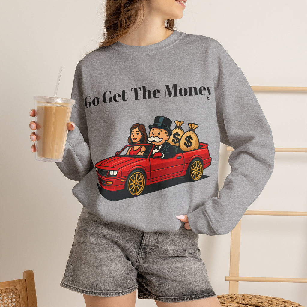 Vert Monopoly Man Vintage Style Unisex Graphic Crewneck Sweatshirt