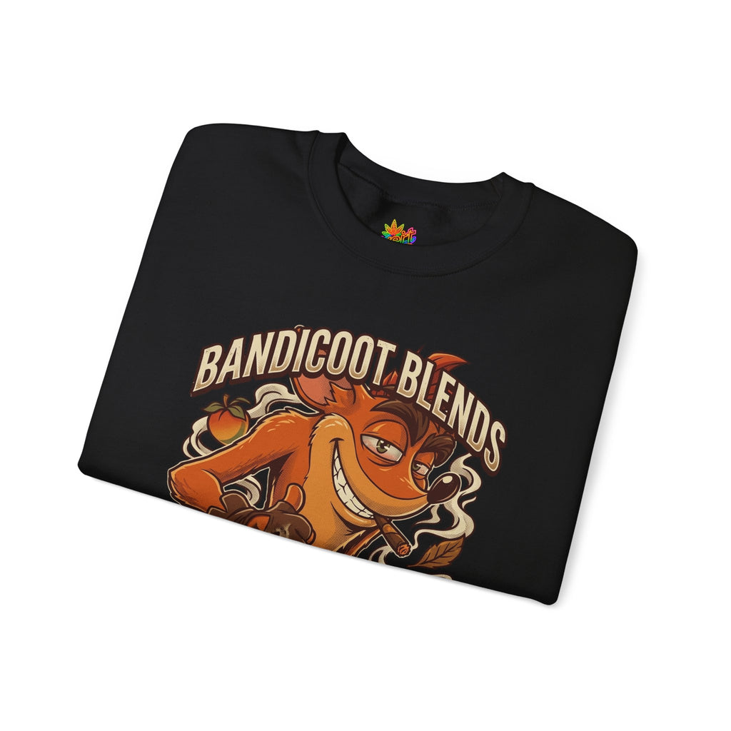 Vert Crash Bandicoot Smoker Vintage Style Unisex Graphic Crewneck Sweatshirt