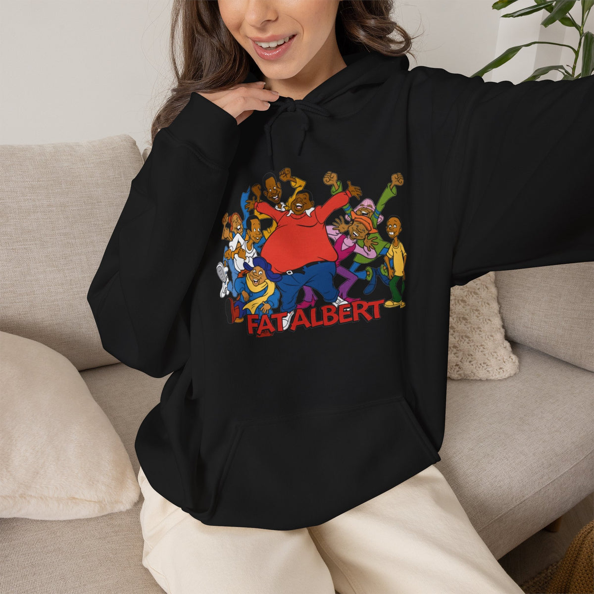 Vert Fat Albert Vinatge Style Unisex Graphic Hoodie