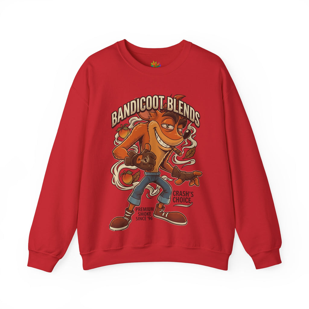 Vert Crash Bandicoot Smoker Vintage Style Unisex Graphic Crewneck Sweatshirt