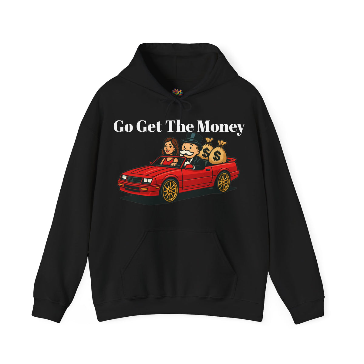 Vert Monoploy Man Vintage Style Unisex Graphic Hoodie