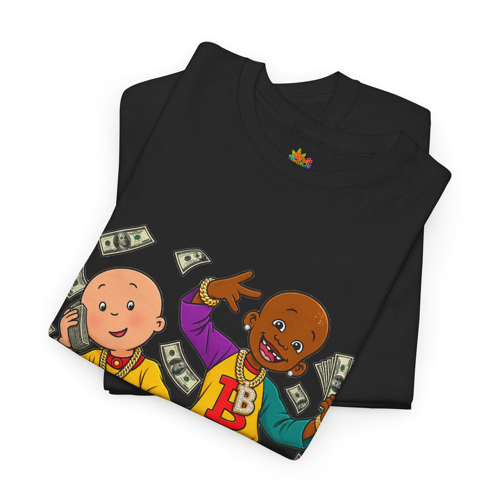 Vert Little Bill & Caillou Alt Vintage Style Unisex Cotton Graphic T-Shirt