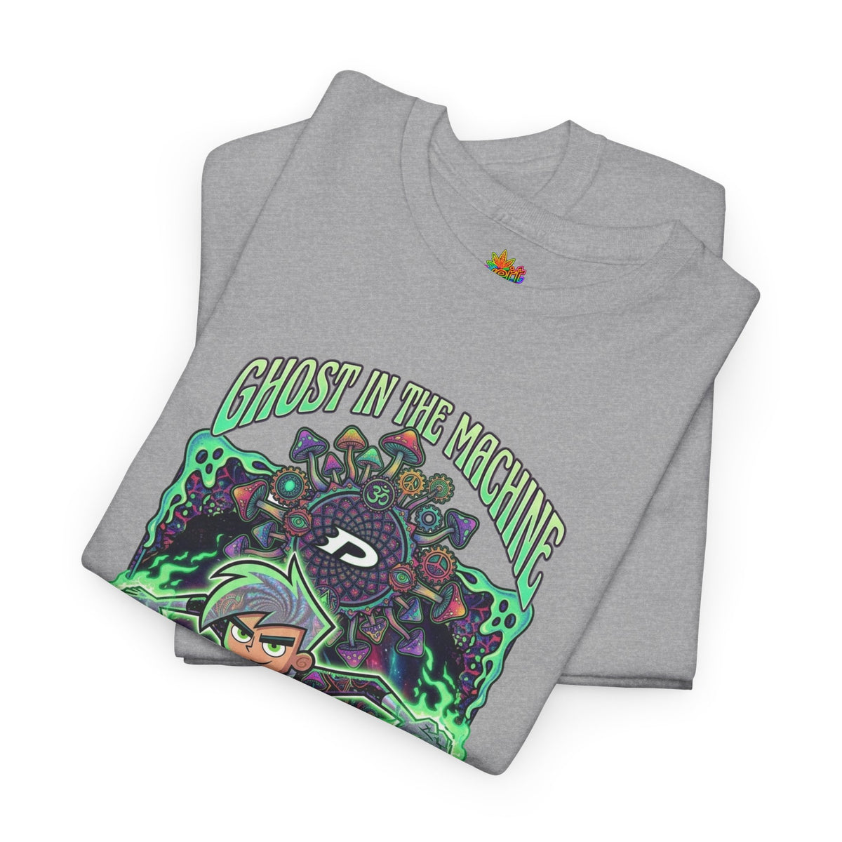 Vert Danny Phantom Psychedelic Vintage Style Unisex Cotton Graphic T-Shirt