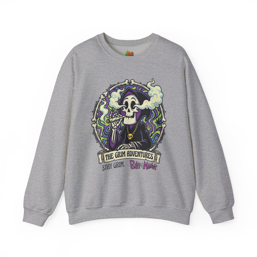 Vert Grim Smoker Vintage Style Unisex Graphic Crewneck Sweatshirt