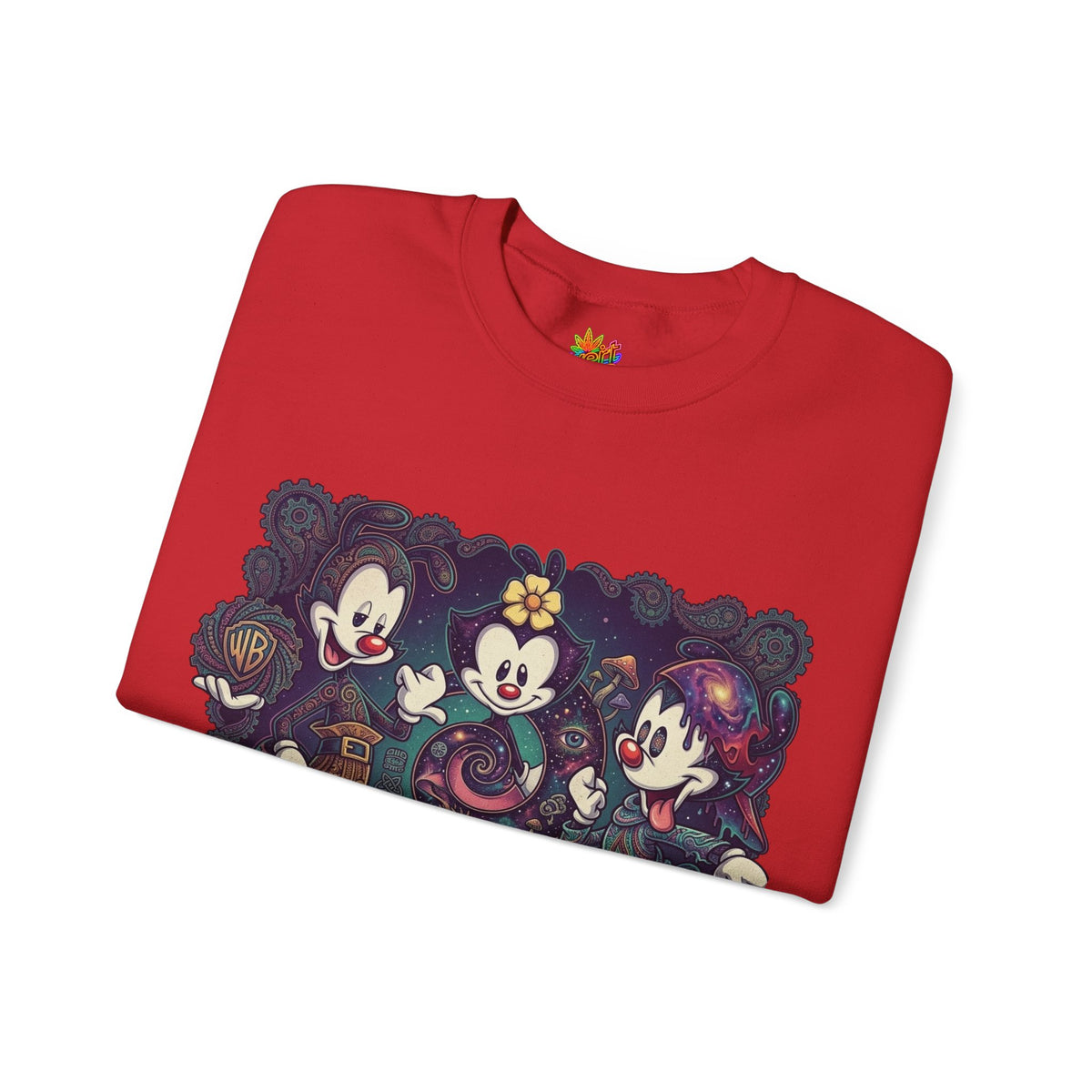 Vert Animaniacs Psychedelic Vintage Style Unisex Graphic Crewneck Sweatshirt