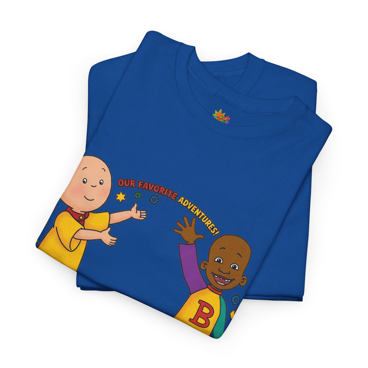 Vert Little Bill & Caillou Vintage Style Unisex Cotton Graphic T-Shirt