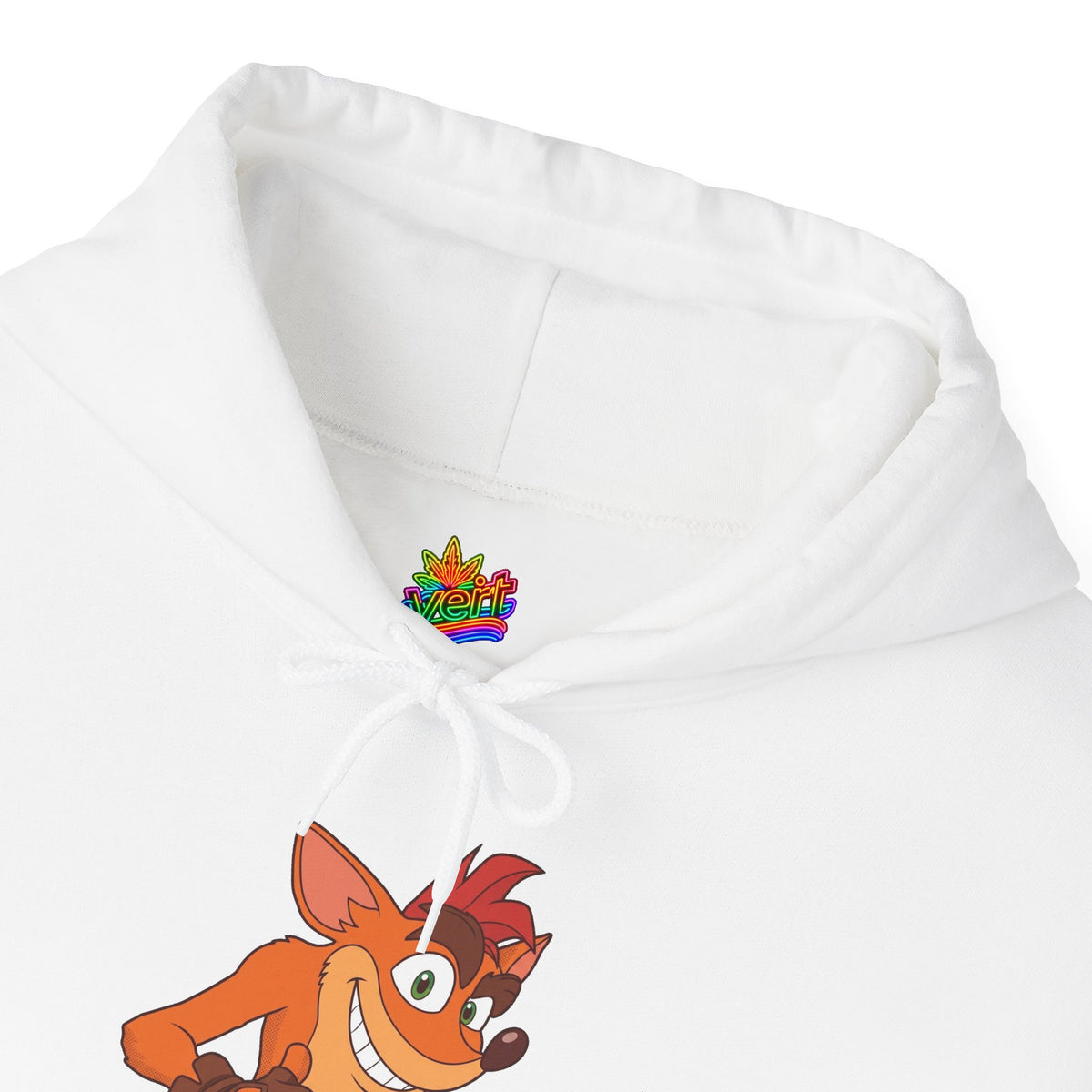 Vert Crash Bandicoot Vintage Style Unisex Cotton Graphic Hoodie