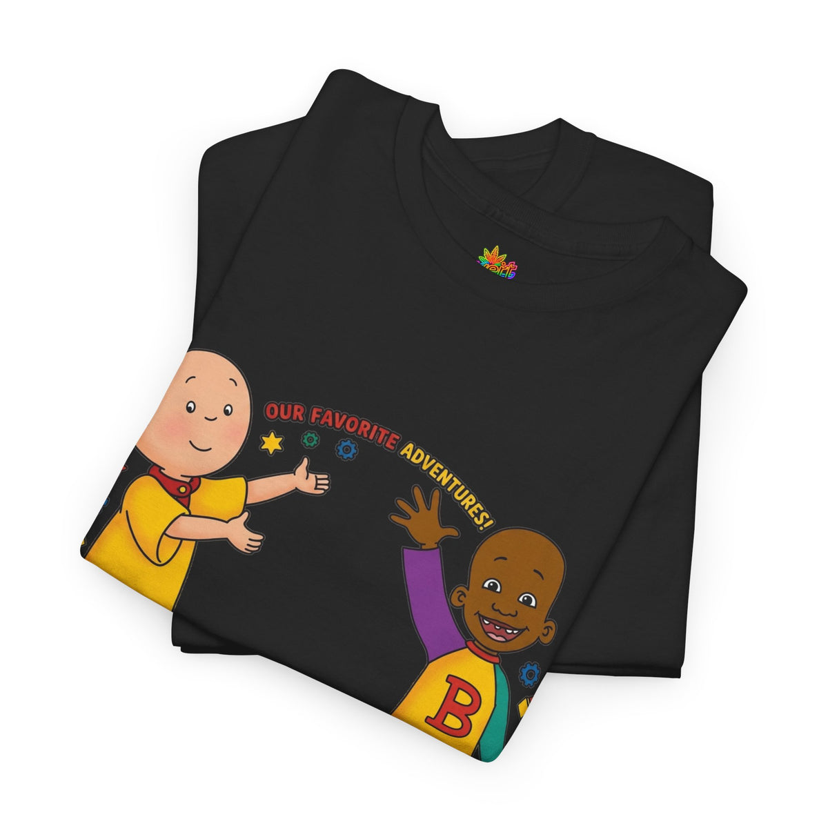 Vert Little Bill & Caillou Vintage Style Unisex Cotton Graphic T-Shirt
