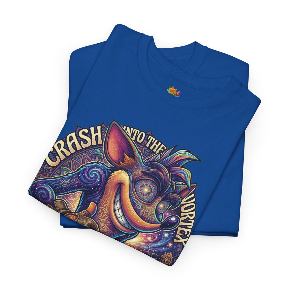 Vert Crash Bandicoot Psychedelic Vintage Style Unisex Cotton Graphic T-Shirt