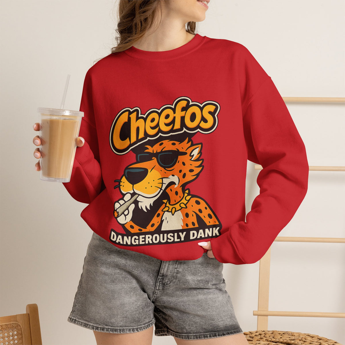 Vert Cheefos Vintage Style Unisex Crewneck Graphic Sweatshirt