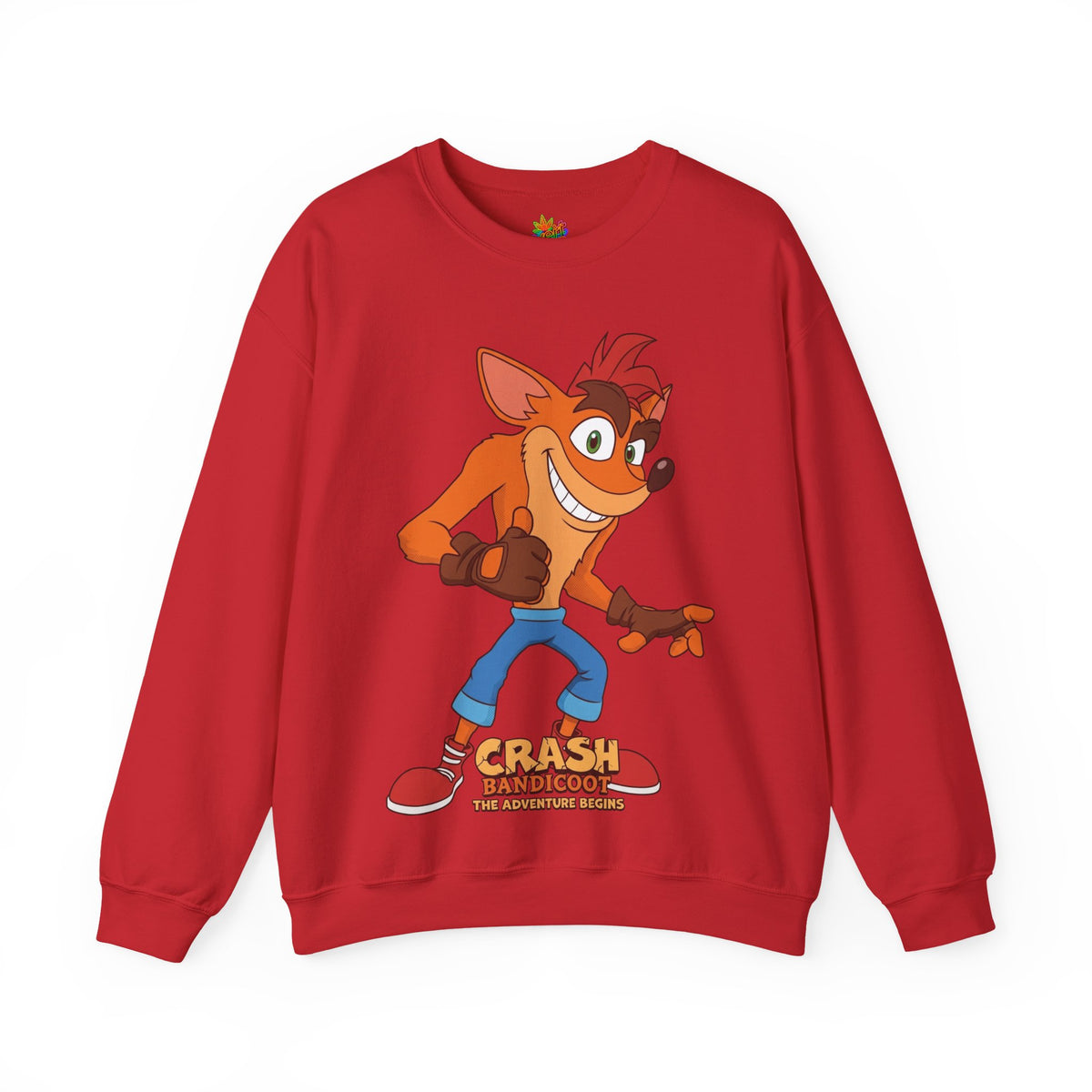 Vert Crash Bandicoot Vintage Style Unisex Graphic Crewneck Sweatshirt