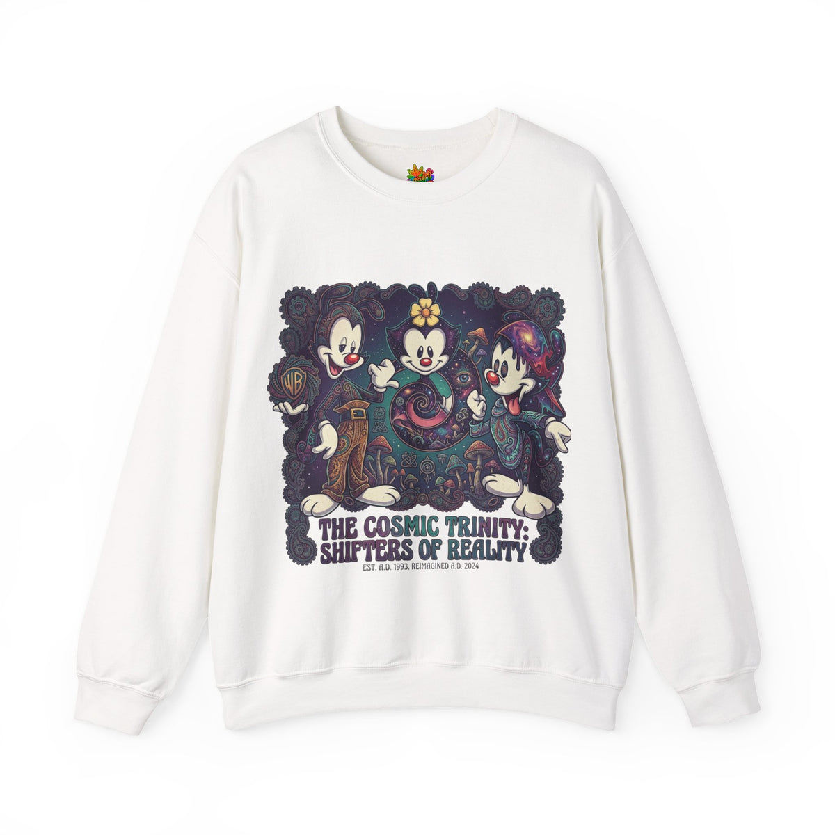 Vert Animaniacs Psychedelic Vintage Style Unisex Graphic Crewneck Sweatshirt