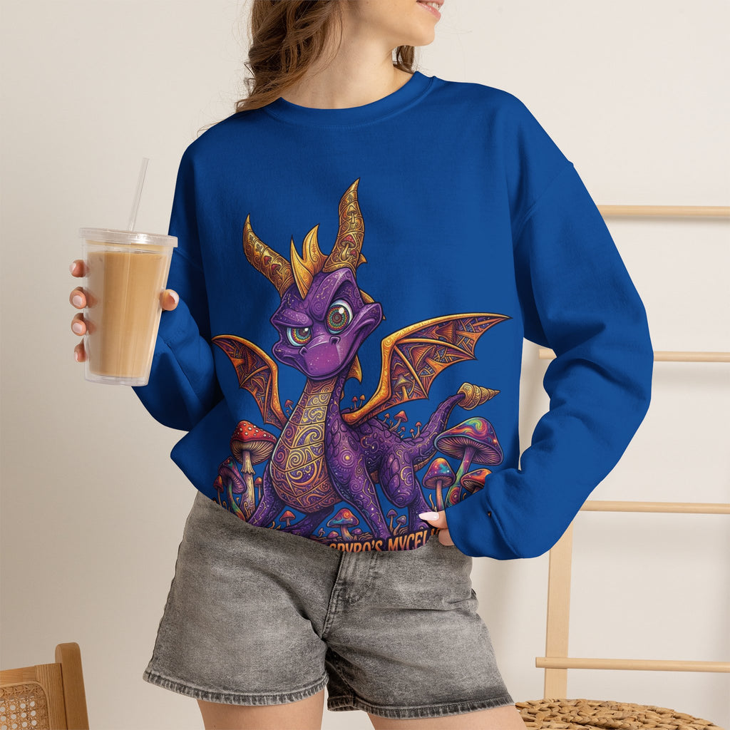 Vert Spyro Psychedelic Vintage Style Unisex Graphic Crewneck Sweatshirt