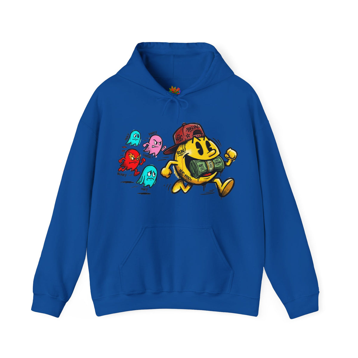 Vert NY Pac-Man Vintage Style Unisex Graphic Hoodie