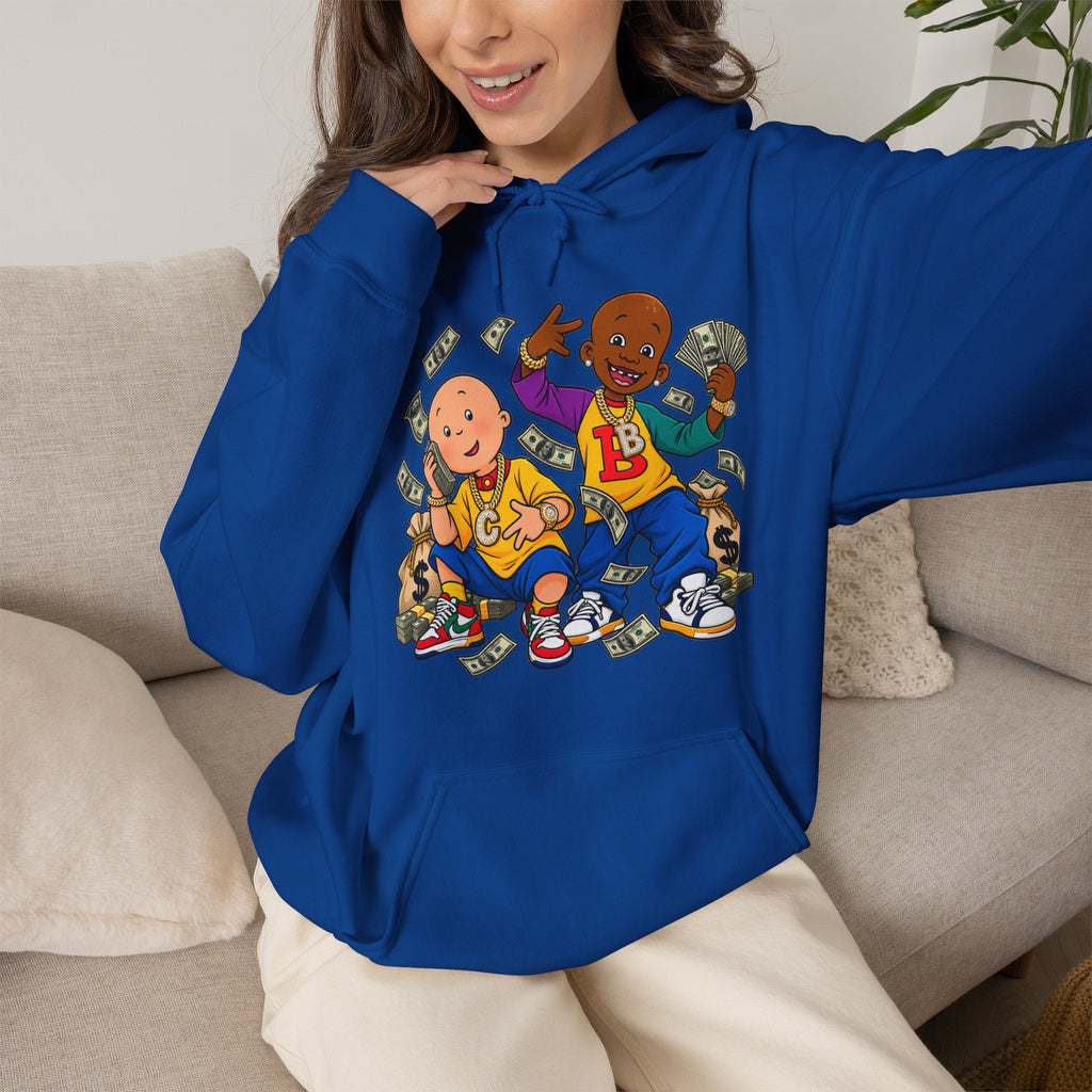 Vert Little Bill & Caillou Alt Vintage Style Unisex Graphic Hoodie