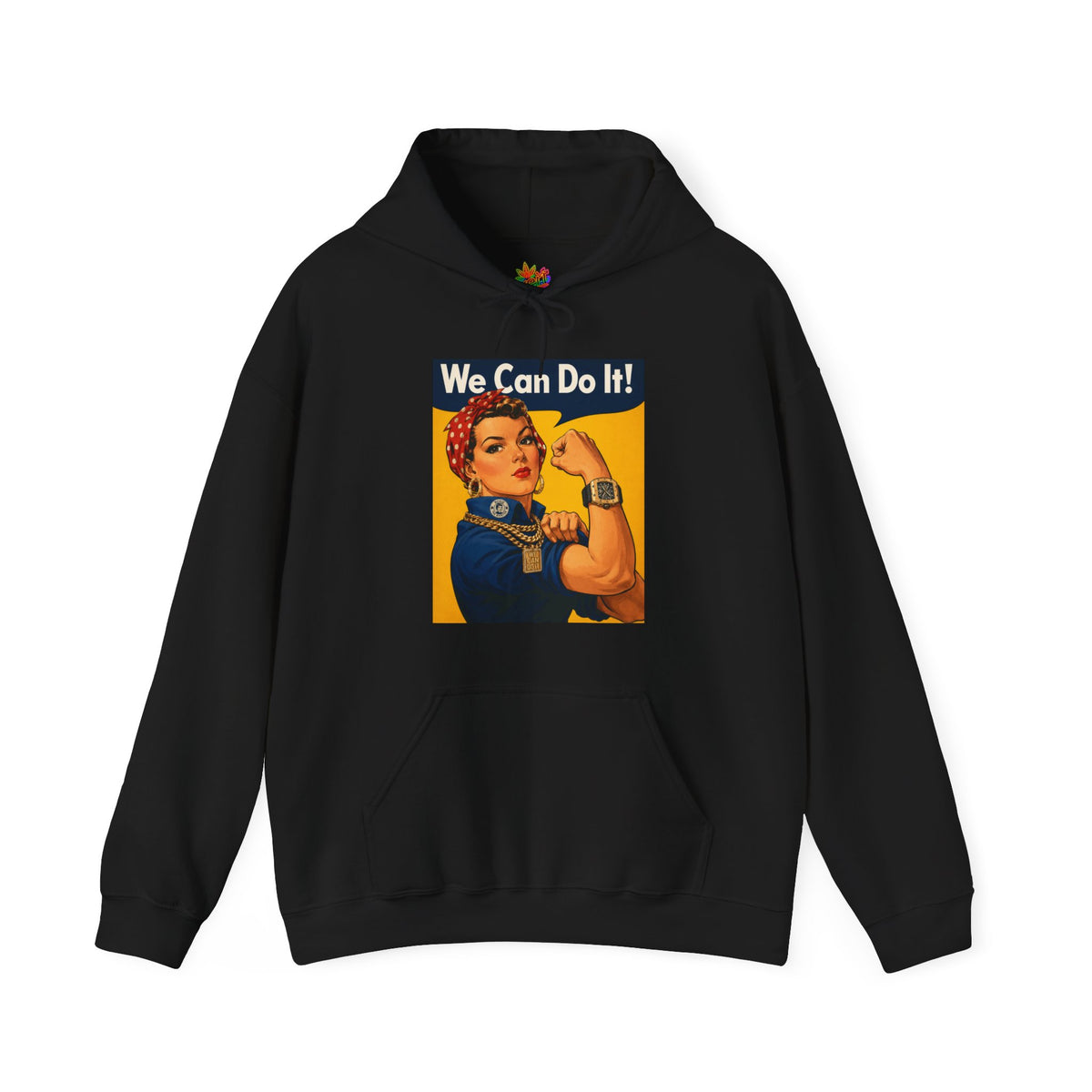 Vert "We Can Do It" Vintage Style Unisex Graphic Hoodie