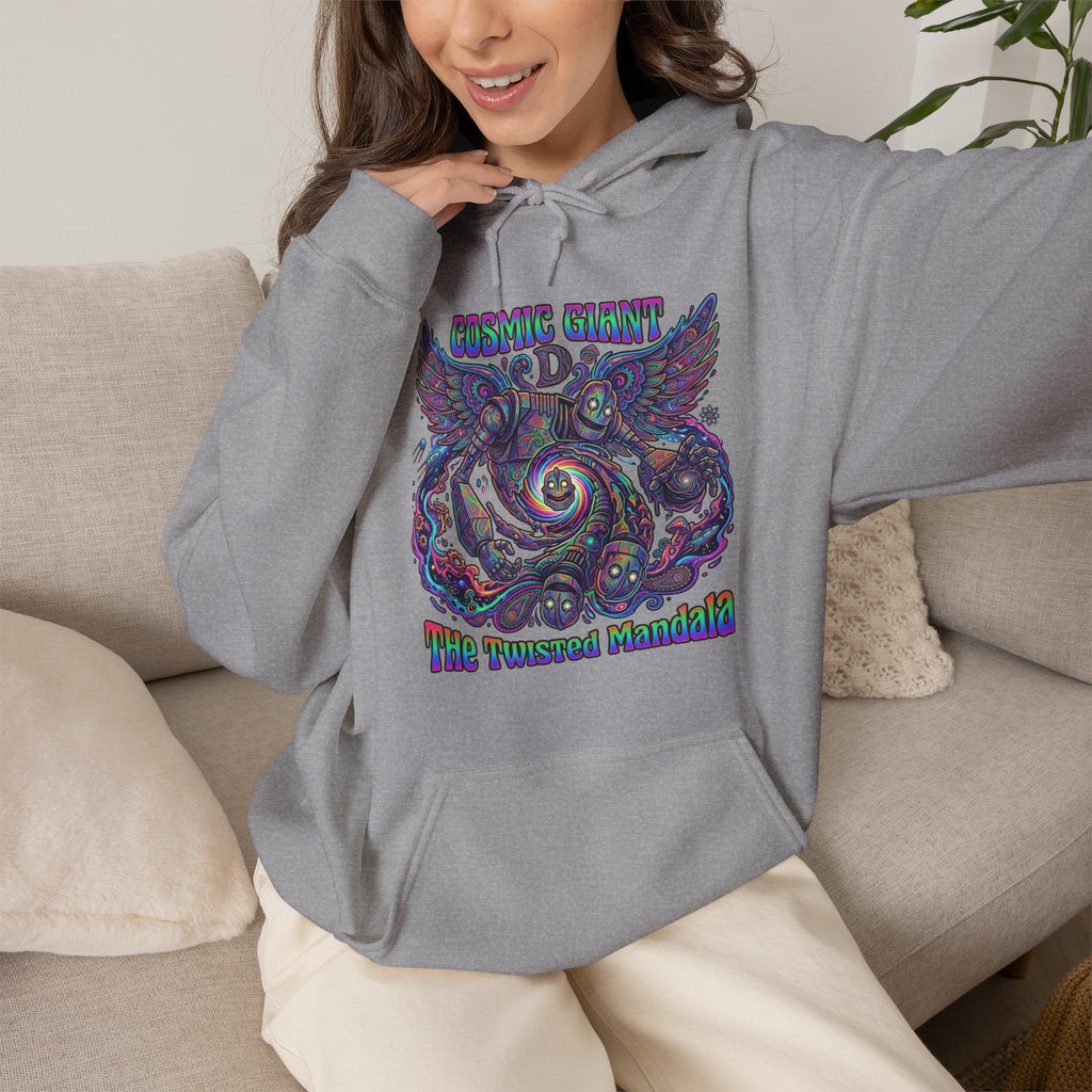 Vert Iron Giant Psychedelic Vintage Style Unisex Graphic Hoodie