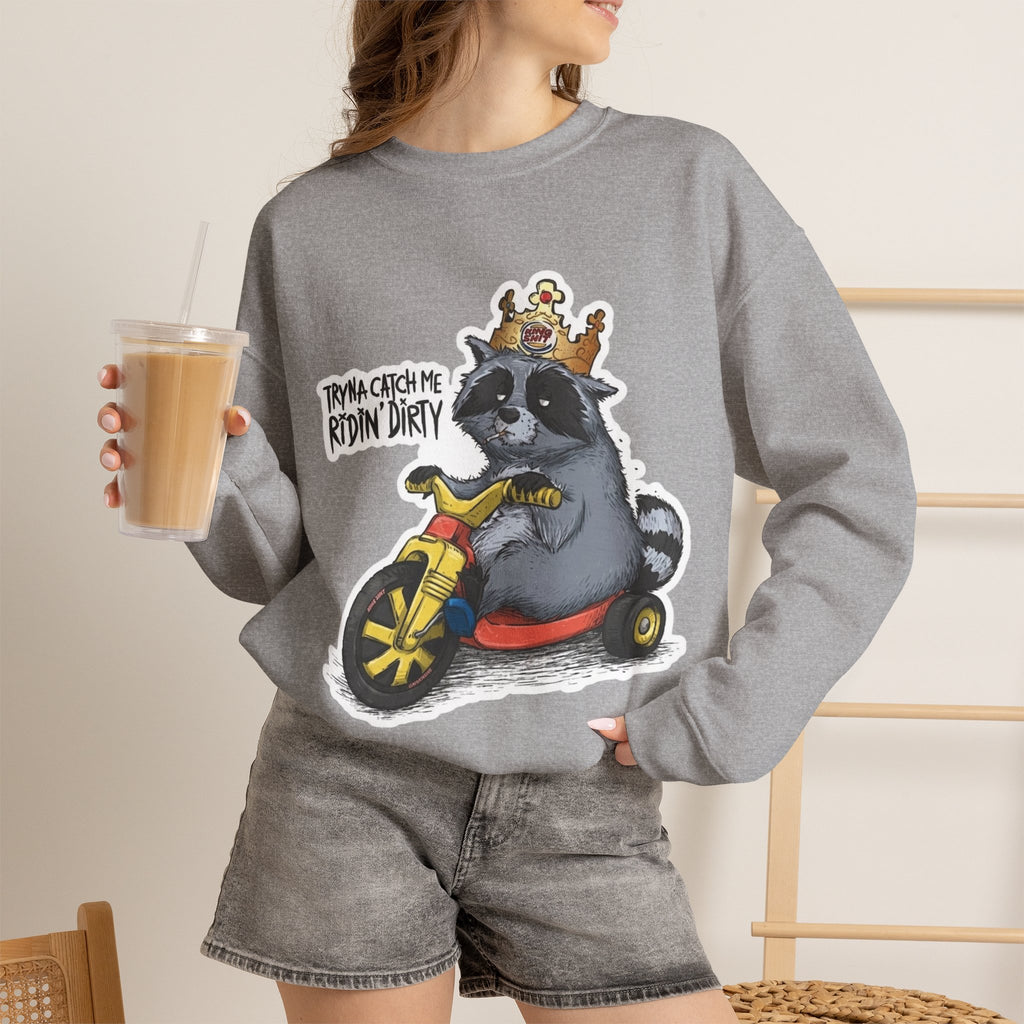 Vert Burger King Parody Vintage Style Unisex Graphic Crewneck Sweatshirt