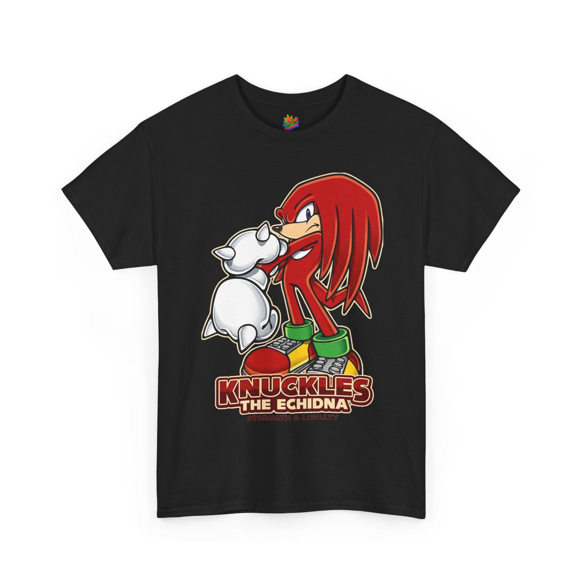 Vert Knuckles The Echidna Vintage Style Unisex Cotton Graphic T-Shirt