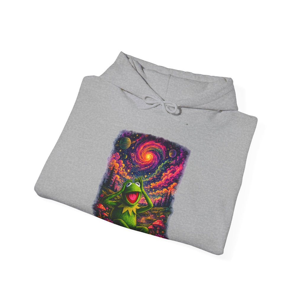 Vert Psychedelic Kermit Vintage Style Unisex Graphic Hoodie