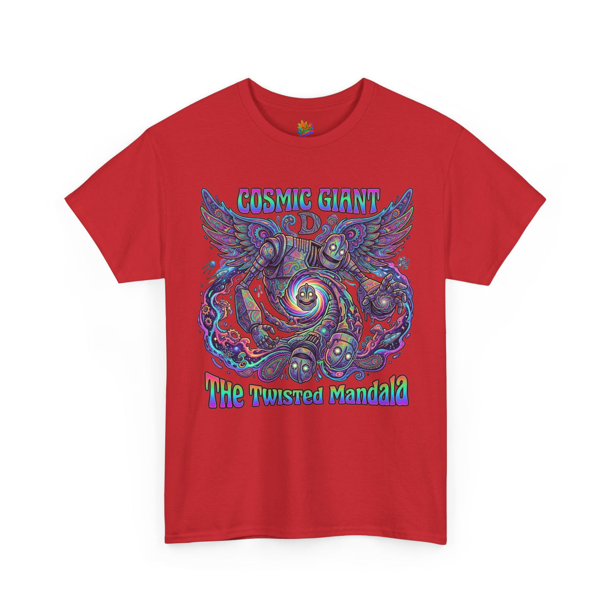 Vert Iron Giant Psychedelic Vintage Style Unisex Cotton Graphic T-Shirt