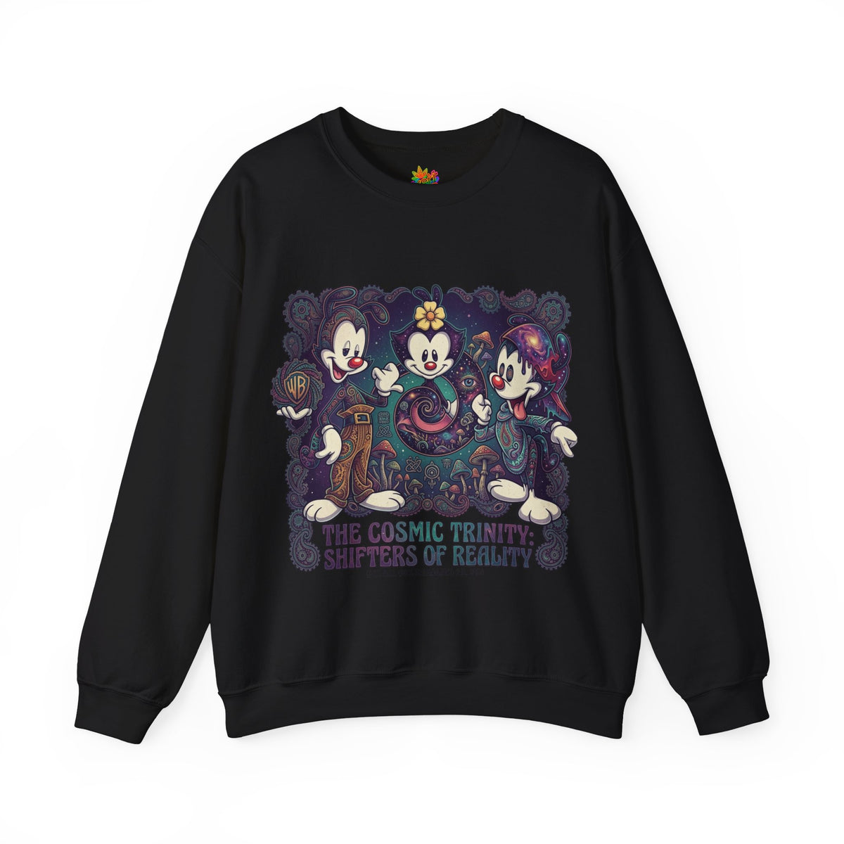 Vert Animaniacs Psychedelic Vintage Style Unisex Graphic Crewneck Sweatshirt